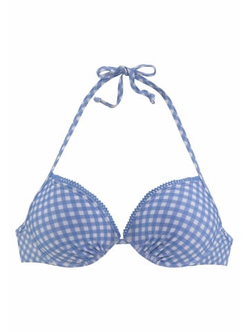 Buffalo Push-Up-Bikini-Top in hellblau-kariert