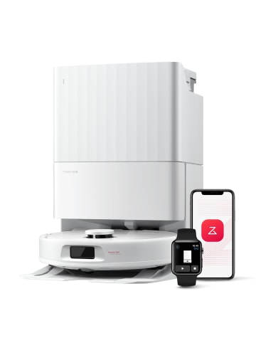 Roborock Saugroboter QV 35A in Weiß, mit Wischfunktion&Hebarem Wischmopp, 8000Pa