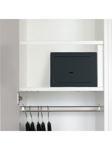 relaxdays 10x Möbeltresor in Dunkelgrau - (B)23 x (H)17 x (T)17 cm