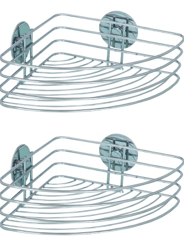 Wenko Turbo-Loc® Eckablage 2er Set in Chrom