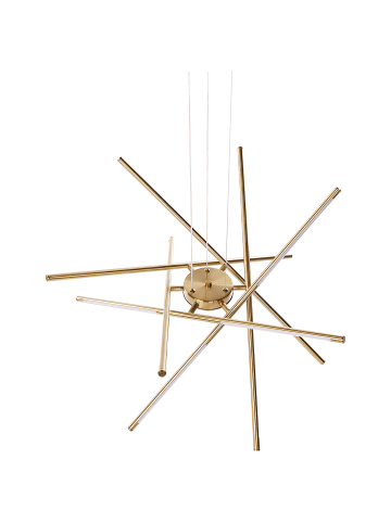 Beliani Pendelleuchten PALUN in Gold - (W) 80 x (H) 100 x (L) 80 cm