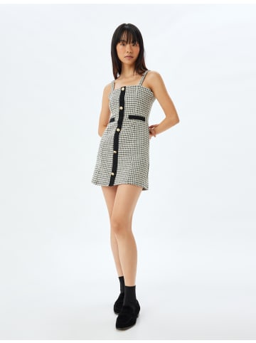 KOTON Kleid in Schwarz Gemustert
