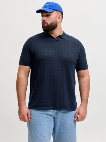 JACK & JONES PLUS Gestricktes Polo in Sky Captain