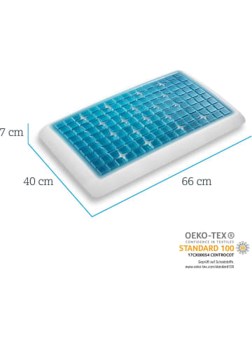 Technogel Technogel® New Generation Deluxe Orthopädisches Gel‑Kissen – Premium Nackenstütze in weiss