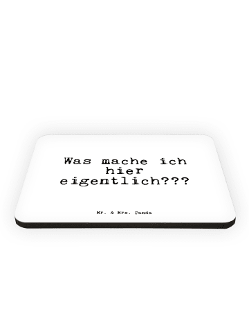 Mr. & Mrs. Panda Magnet mit Spruch Was mache ich hier... mit Spruch in Weiß