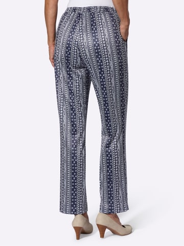 Sieh an! Jerseyhose in marine-weiß-gestreift