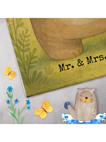 Mr. & Mrs. Panda Gästetuch Bär Gefühl Design ohne Spruch in Weiß