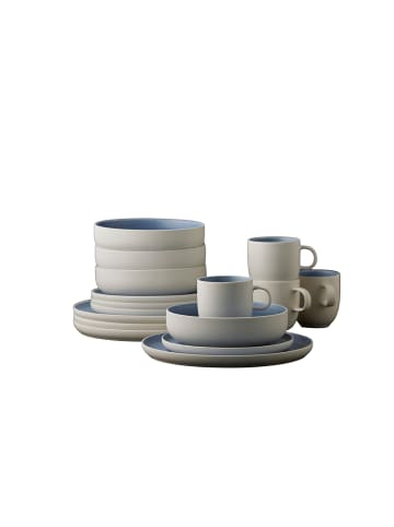 Studio Round Geschirrset North in Matte white/Matte river