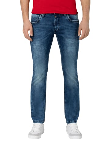 Timezone Slim Fit Jeans Stretch Denim Hose Stone Wash in Blau