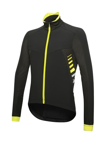 rh+ Fahrradjacke Logo Alfa Padded Jkt in black-fluo yellow-reflex