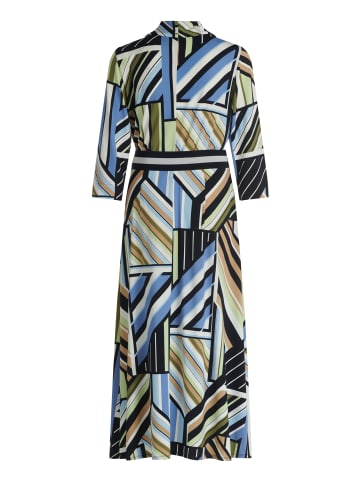 Betty Barclay Midikleid mit Volant in Blau/Grün