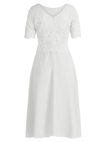 Vera Mont Cocktailkleid mit Spitze in Rohweiß