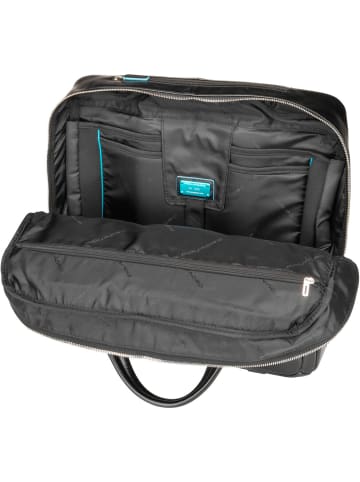 Piquadro Pilotenkoffer Blue Square Wheeled Briefcase 4729 in Nero