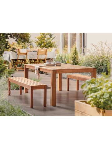 Beliani Gartentisch MONSANO in Braun - (W) 105 x (H) 76 x (L) 190 cm