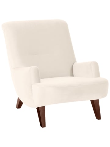 58 aufm Kessel Sessel Kajsa 71x80x101 Bezug Samtvelours Buche nussbaum/creme