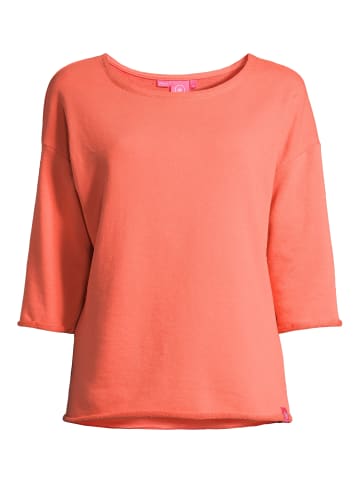 Salzhaut Rundhals T-Shirt für Damen in koralle