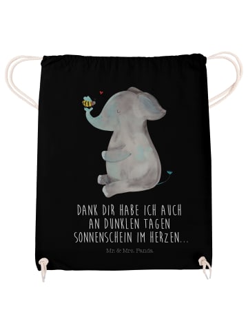 Mr. & Mrs. Panda Sportbeutel Elefant Biene mit Spruch in Schwarz