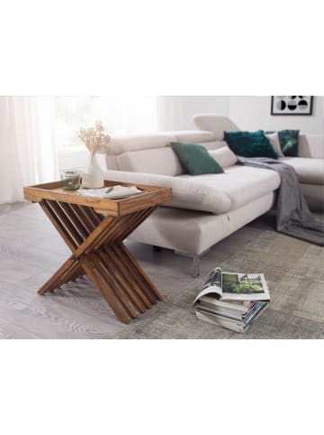KADIMA DESIGN Beistelltisch MUMBAI Massivholz Design Klapptisch