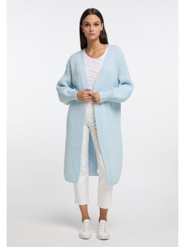 RISA Strick Long Cardigan in hellblau