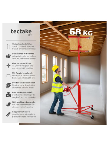 tectake Trockenbau Werkzeug 140-335 cm