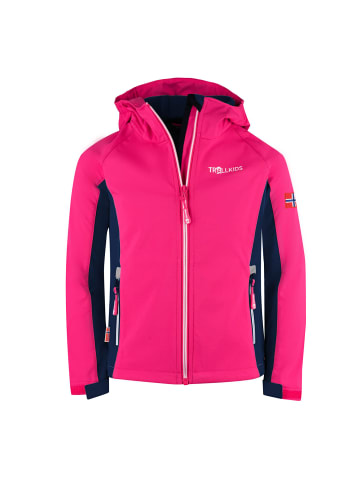 Trollkids Softshelljacke Kristiansand in navy/pink