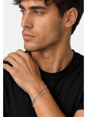 Steel_Art Herrenarmband Eero silberfarben poliert in silberfarben poliert