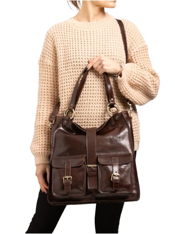 Viola Castellani Umhängetasche in DARK BROWN
