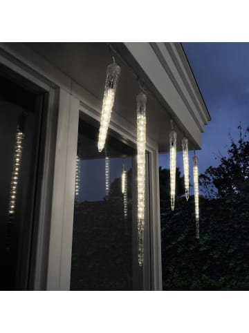 MARELIDA LED Lichterkette Eiszapfen Schneefallefekt L: 2,5m für Außen