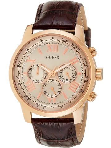 Guess Chronograph Horizon rosegoldfarben in braun