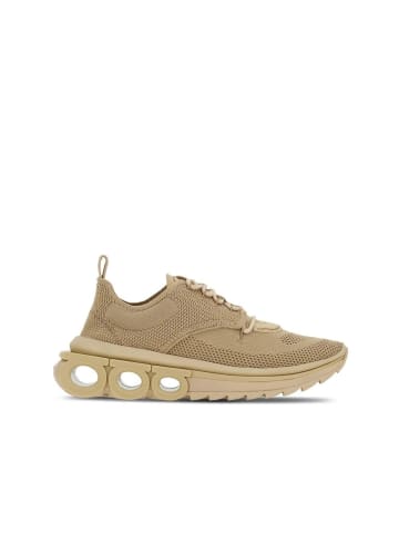 Salvatore Ferragamo Beige Stoff Athletik Sneaker