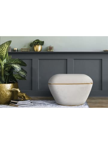 Kayoom Hocker Contessa in taupe - gold