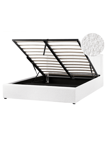 Beliani Doppelbett MONTLAUR in Weiß - (W) 169 x (H) 89 x (L) 216 cm