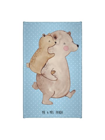 Mr. & Mrs. Panda Handtuch Gäste-WC Papa Bär ohne Spruch in Blau Pastell
