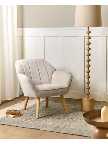 Beliani Sessel TORUD in Beige/Braun - (W) 79 x (H) 76 x (L) 72 cm