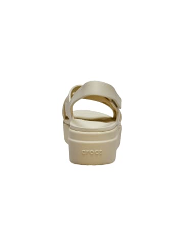Crocs Brooklyn 4u Cross-Strap-Sandalen mit Klettverschluss Beige