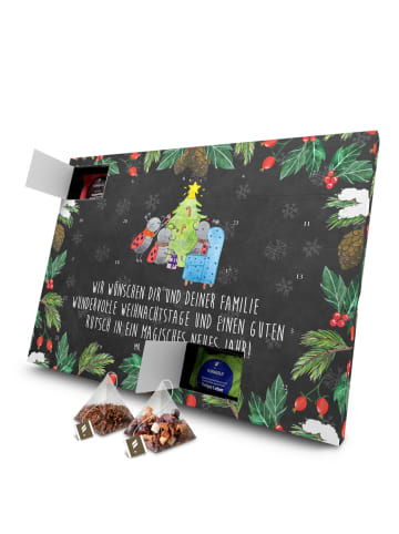 Mr. & Mrs. Panda Advents-Teekalender Weihnachten Smörle mit Spruch in Kreidetafel