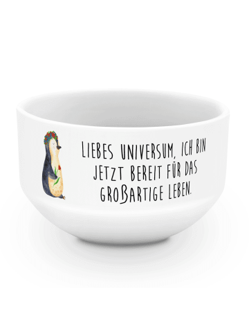 Mr. & Mrs. Panda frühstücksbowl Pinguin Blumen mit Spruch in Weiß