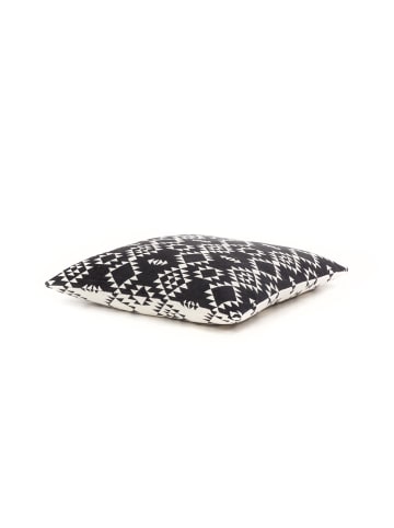 Kayoom Sitzkissen Unwind Pouf & Cushion Set 80cm x 80cm in weiß - schwarz
