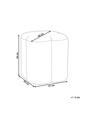 Beliani Pouf MANCOS in Beige - (W) 41 x (H) 44 x (L) 35 cm