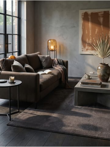 KADIMA DESIGN Teppich Kurzflor Uni rutschhemmend pflegeleicht Wohnzimmer Flur in Anthrazit