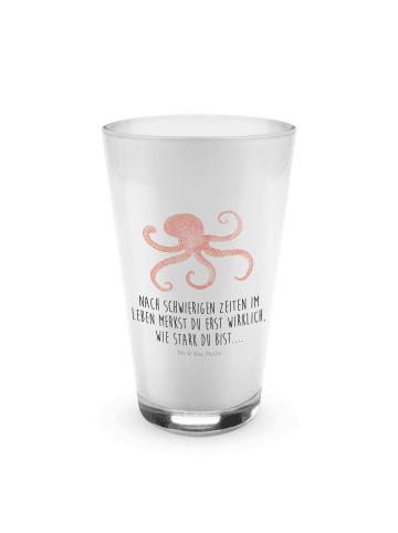 Mr. & Mrs. Panda Blümchentailglas Tintenfisch mit Spruch in Transparent