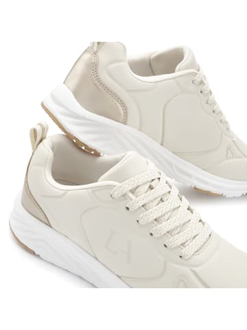 LASCANA Sneaker in beige/goldfarben