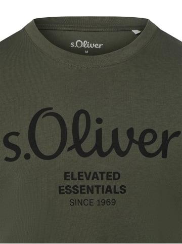 s.Oliver T-Shirt in khaki schwarz - 0003