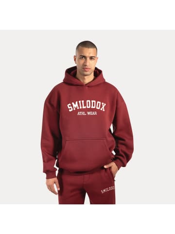 SMILODOX Hoodie Kayson in Bordeaux