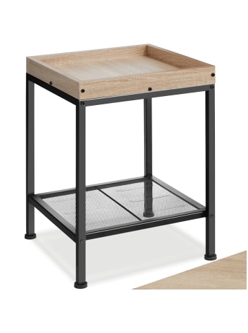 tectake Schlafzimmertisch, 41,5 x 41 x 56 cm, höhenverstellbare Kunststofffüße