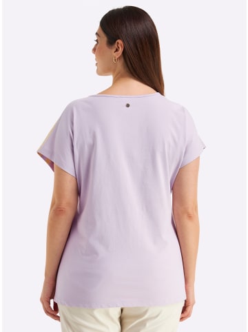 sheego Halbarmshirt in flieder-vanille-bedruckt