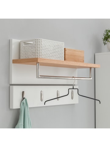 home24 Garderobenleiste LINDHOLM in Weiß