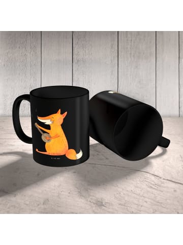 Mr. & Mrs. Panda Teetasse Fuchs Gitarre ohne Spruch in Schwarz