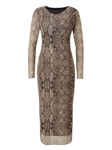 Aniston CASUAL Maxikleid in beige-braun-dunkelbraun