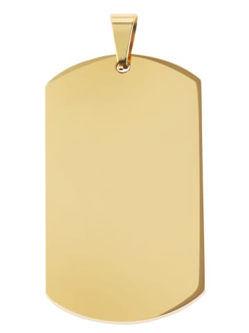 Adeliás Unisex Anhänger – Gravuranhänger aus Edelstahl in gold